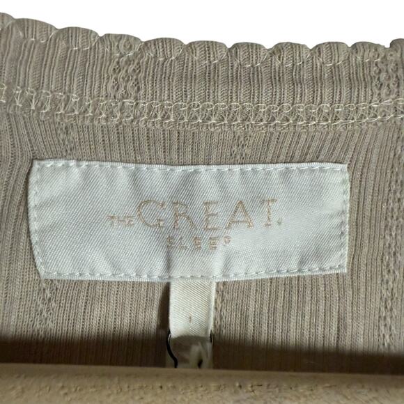 The Great Cream The Pointelle Sleep Long Sleeve Scoop Ballet Tee Small - Picture 5 of 10
